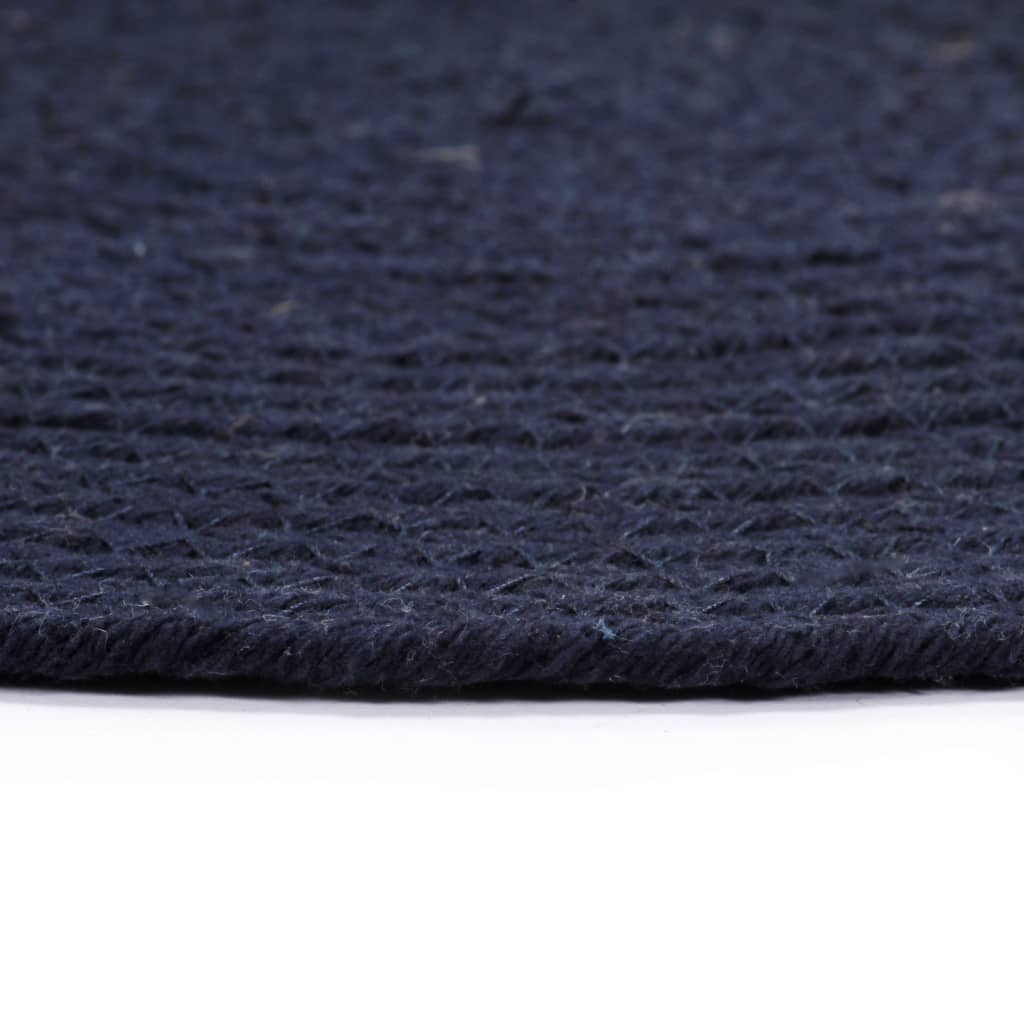 Placemats, 4 pcs, dark blue, 38cm, jute, round