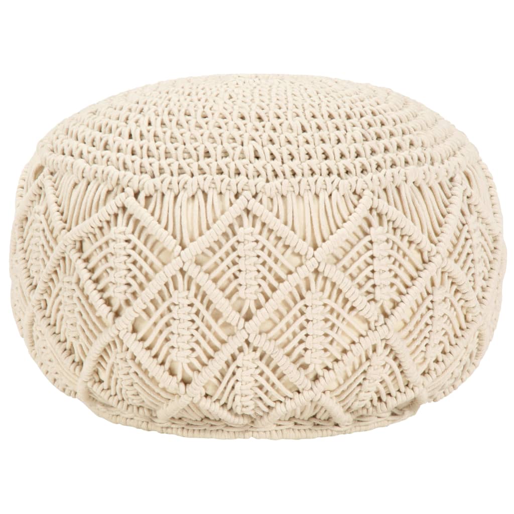 Pouf, 45x30cm, cotton, macrame, handmade