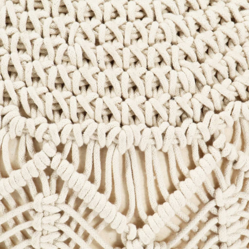 Pouf, 45x30cm, cotton, macrame, handmade