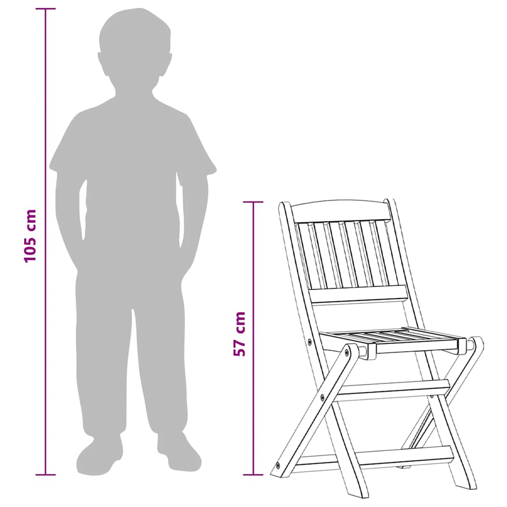 Children's dining chairs, 2 pcs., solid eucalyptus wood