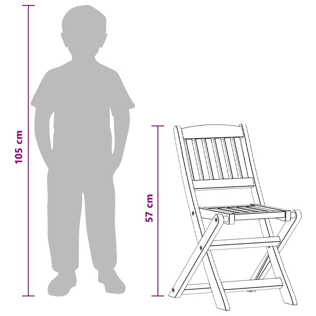 Children's dining chairs, 2 pcs., solid eucalyptus wood