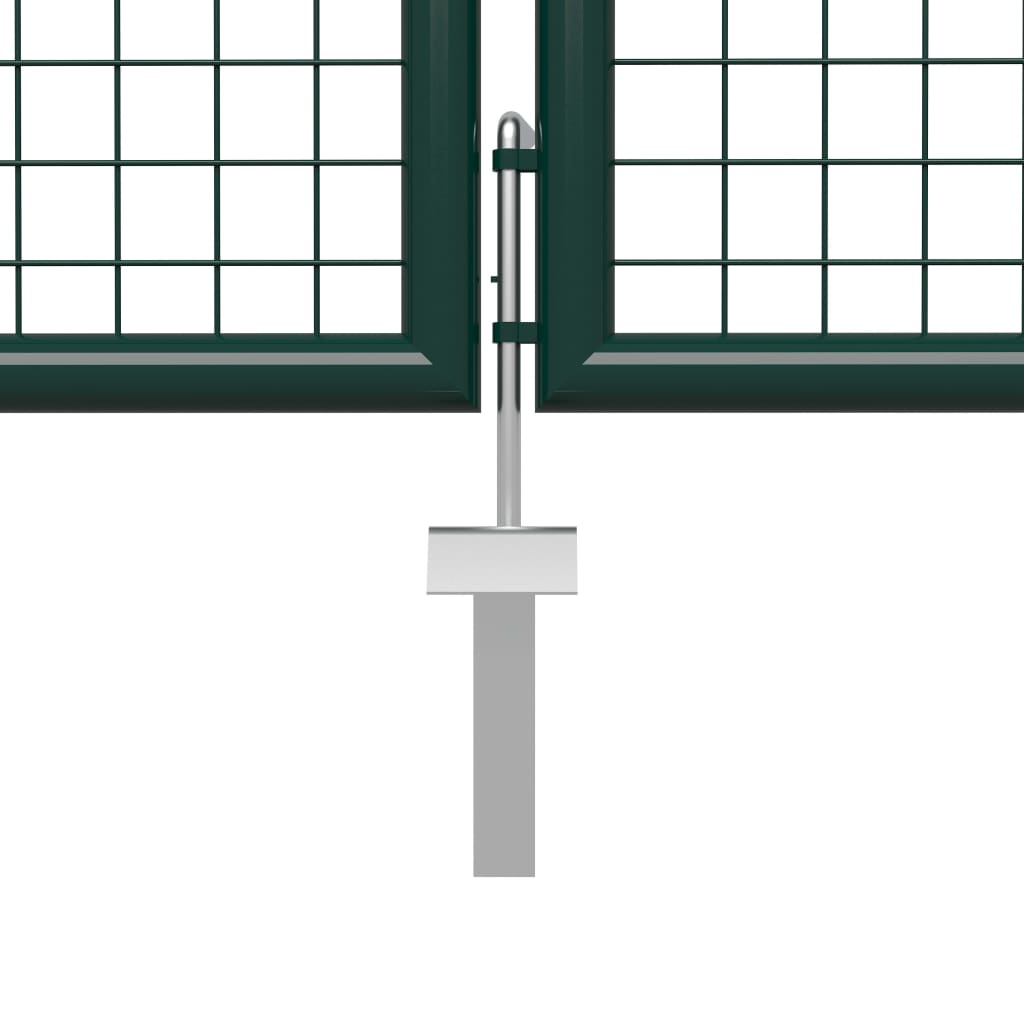 Garden gate, green, 500x75cm, steel