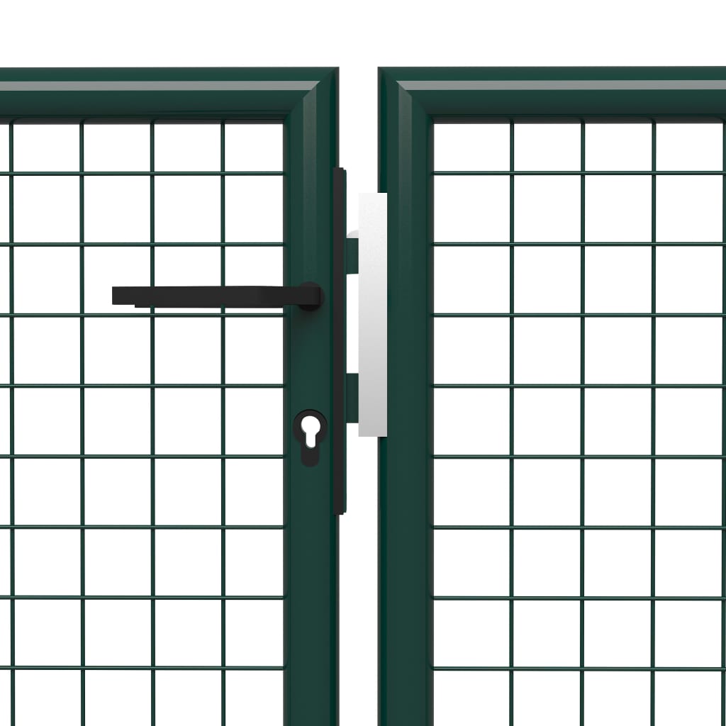 Garden gate, green, 500x75cm, steel