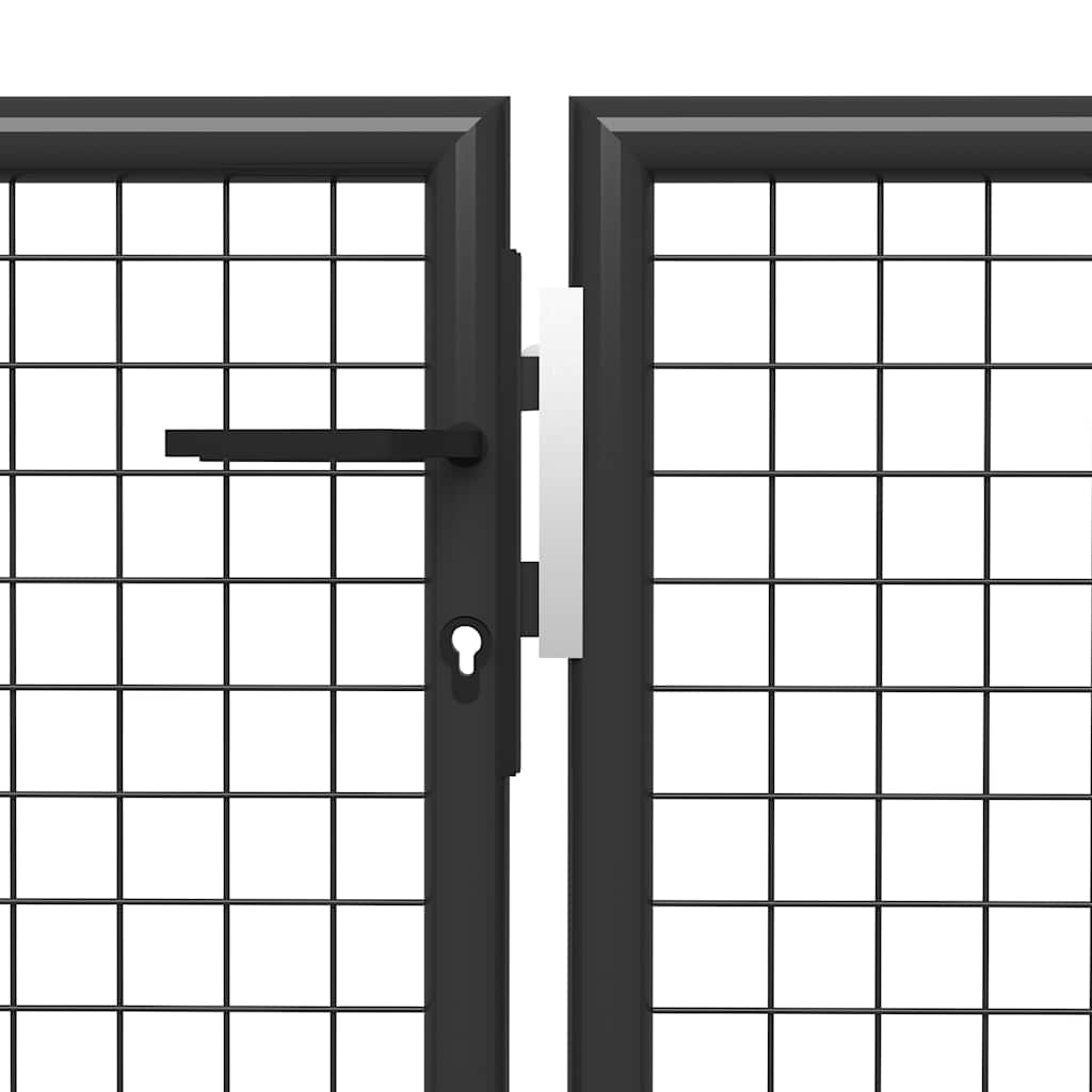 Sodo vartai, plieniniai, 350x100 cm, antracito spalvos