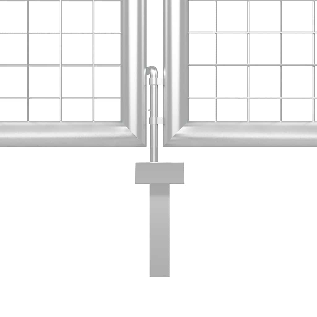 Dārza vārti, sudraba krāsā, 350x100cm, tērauds