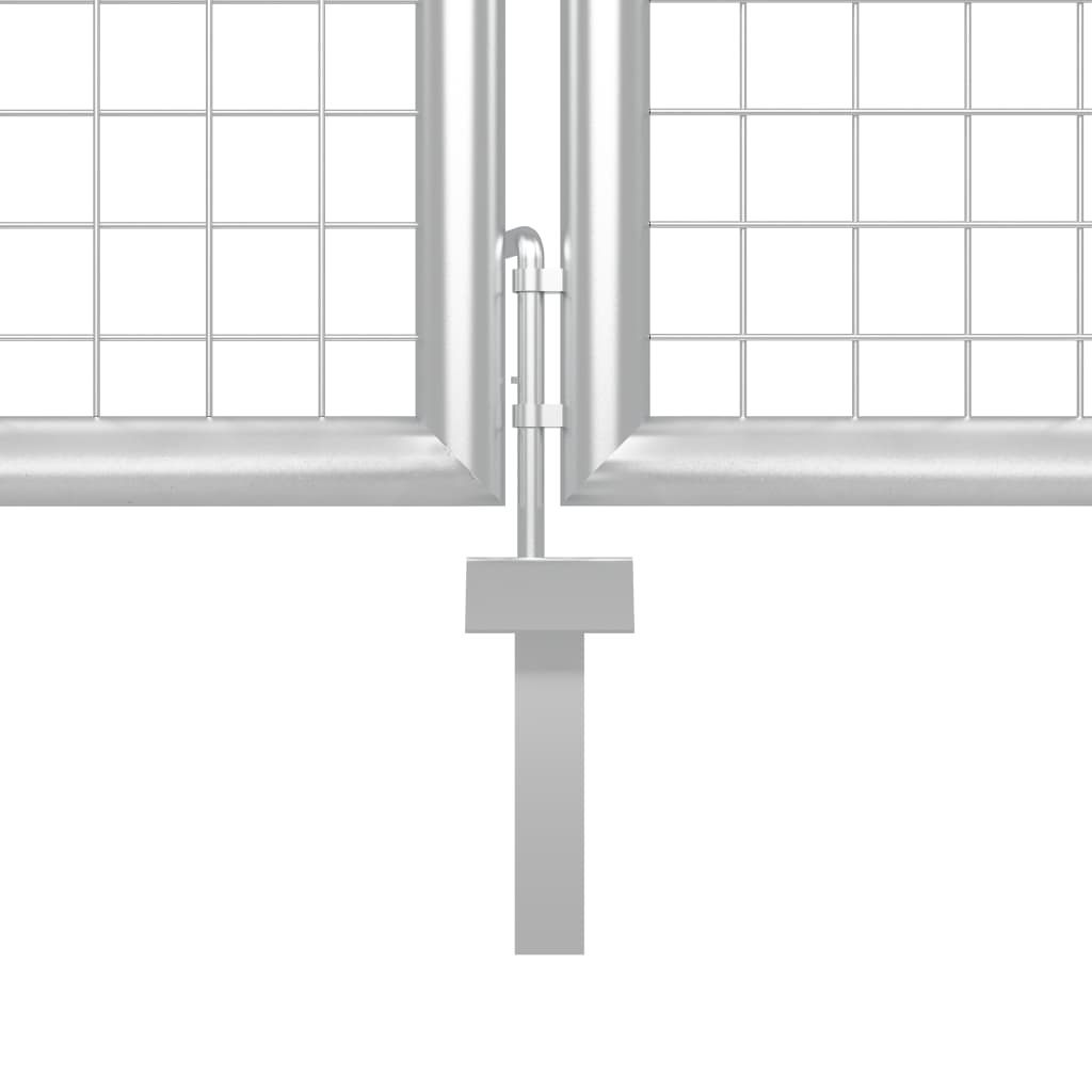 Sodo vartai, sidabrinės spalvos, 400x150cm, plienas
