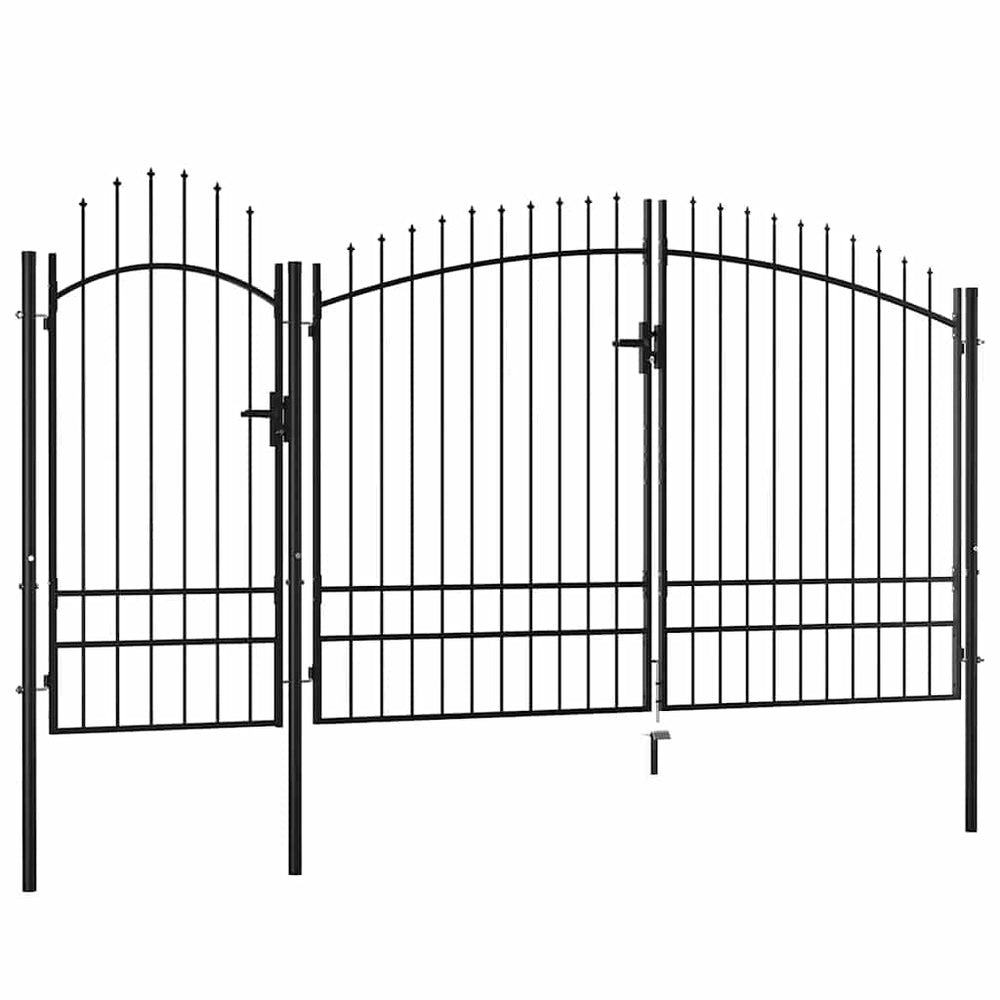 Sodo vartai Woerden, plienas, 1,95x4 m, juodi