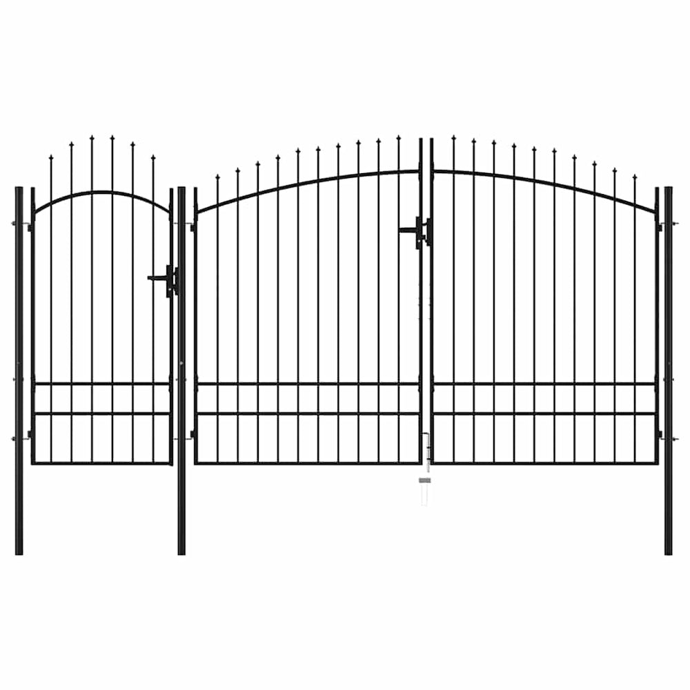 Sodo vartai Woerden, plienas, 1,95x4 m, juodi