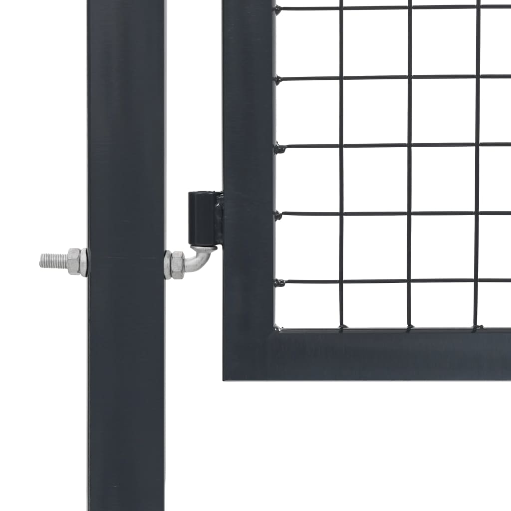 Sodo vartai su stulpais, antracito sp., 350x140 cm, plienas
