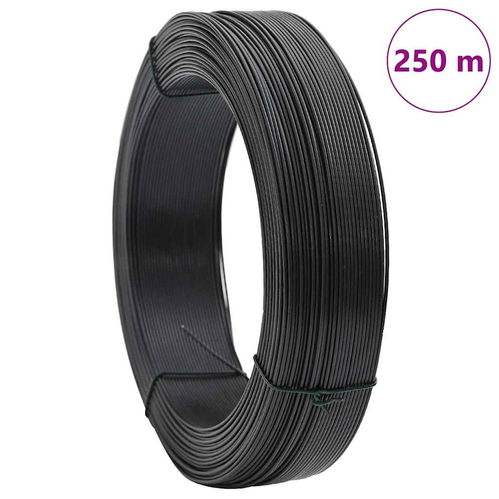 Viela tvorai, antracito spalvos, 250m, 0,9/1,4mm, plienas
