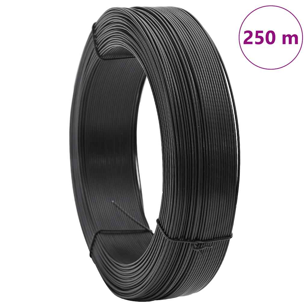 Viela tvorai, antracito spalvos, 250m, 1,4/2mm, plienas