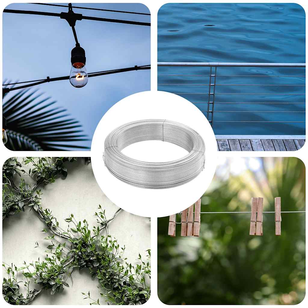 Flexible wire for fence, 250m, 2.5mm, steel