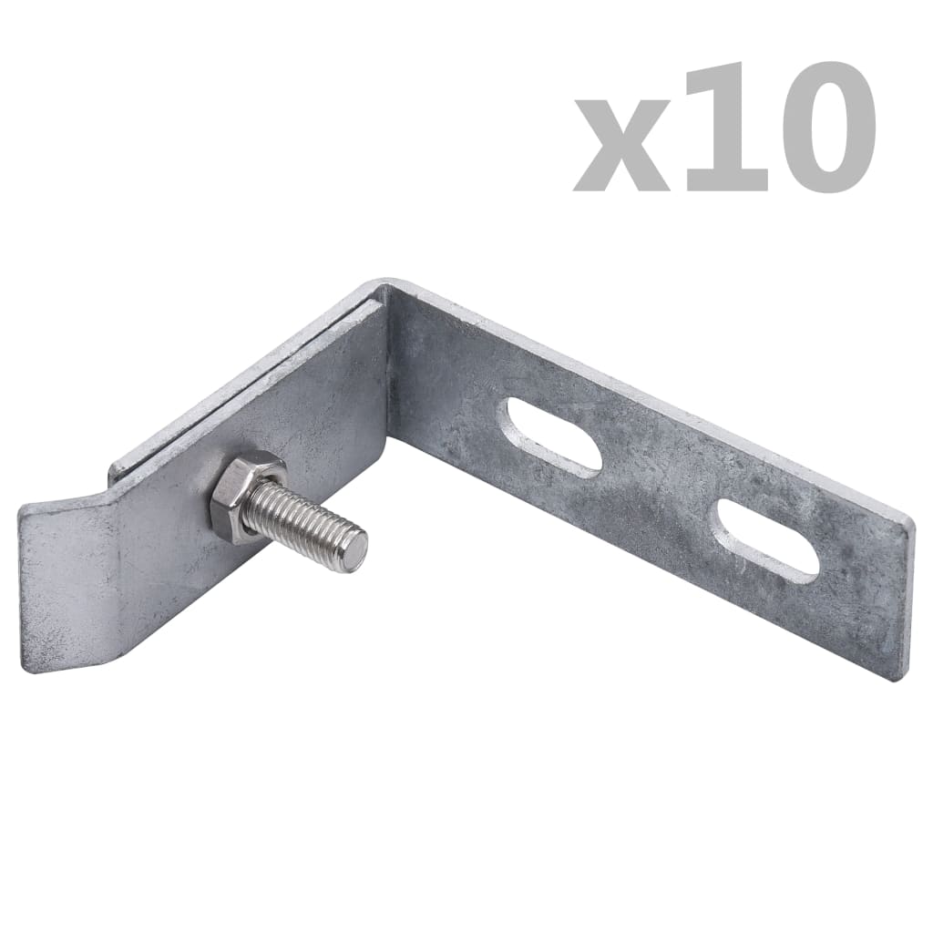 Corner Wall Brackets, 10 Sets, Silver