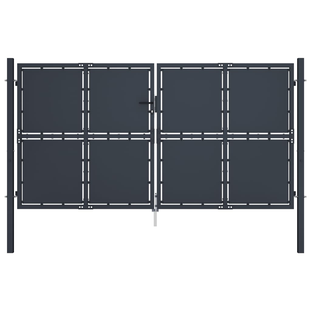 Sodo vartai, antracito spalvos, 300x125cm, plienas