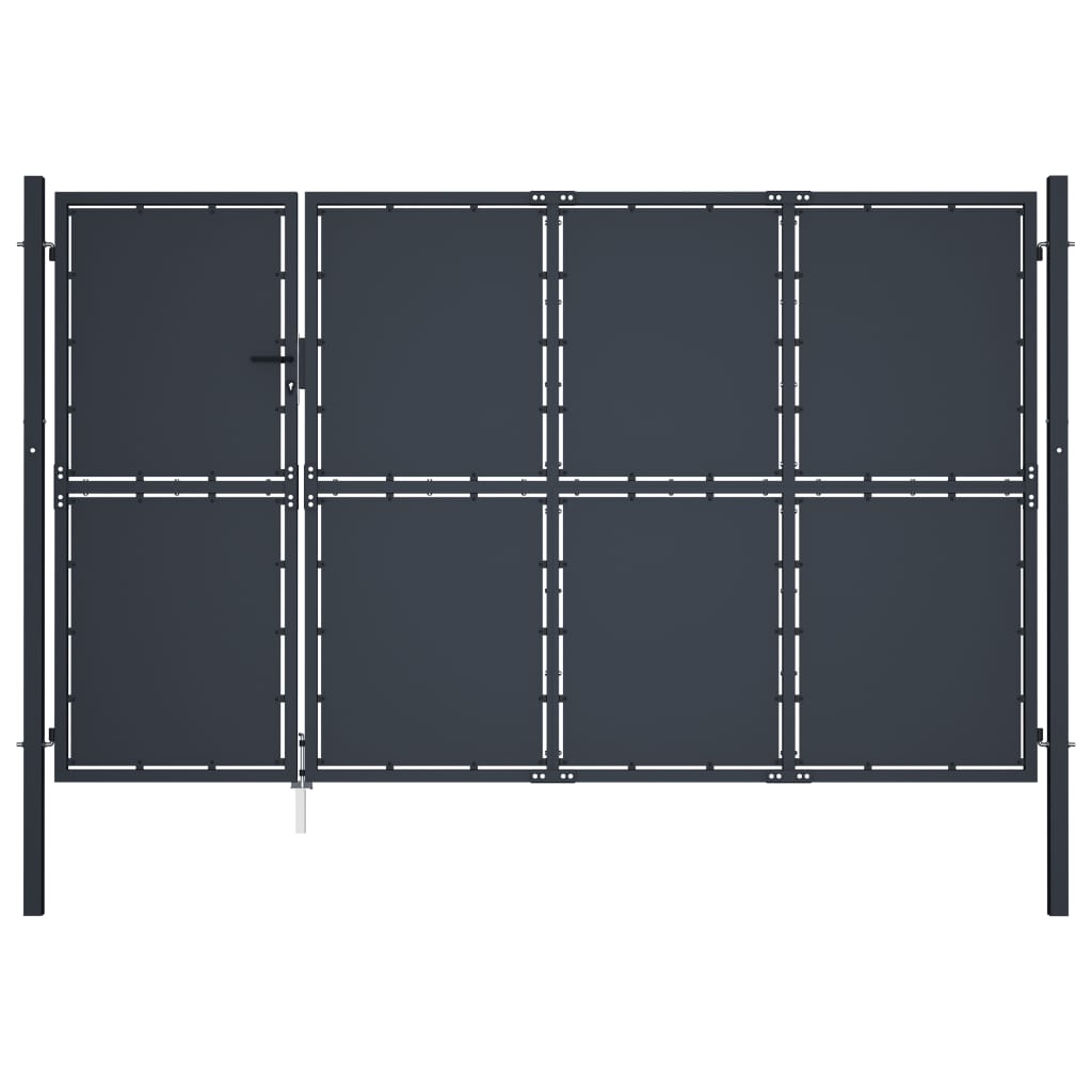Sodo vartai, antracito spalvos, 350x175cm, plienas