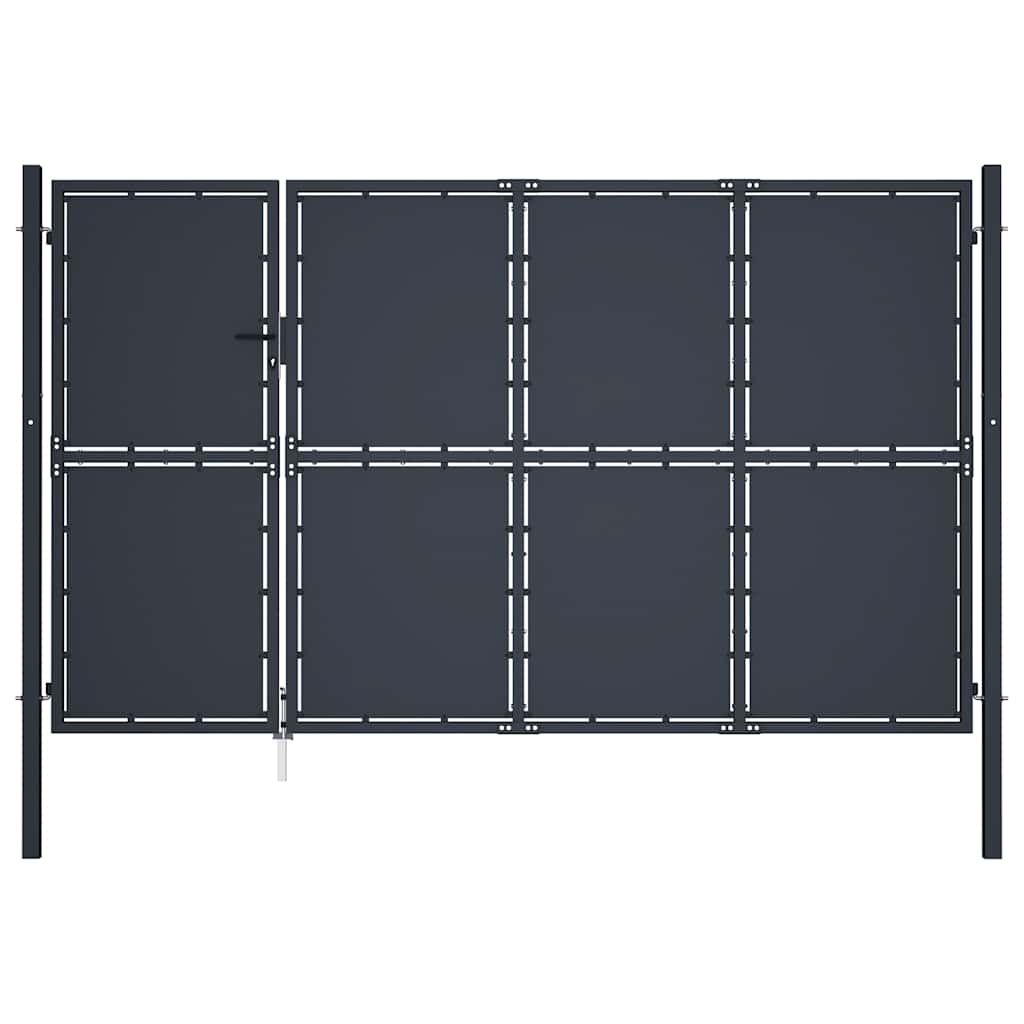 Sodo vartai, plieniniai, 350x200 cm, antracito spalvos