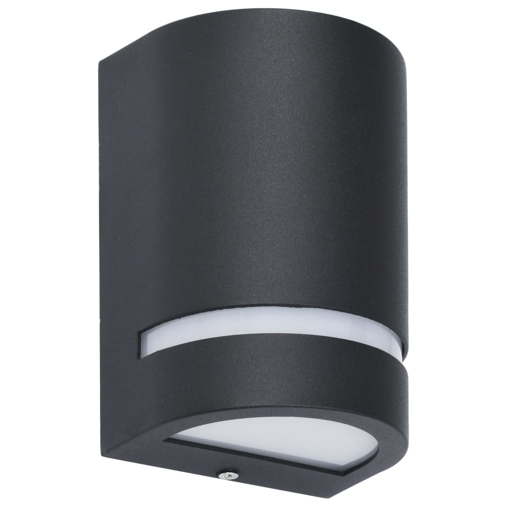 Outdoor wall lights, 2 pcs., black, 35 W, semi-round.