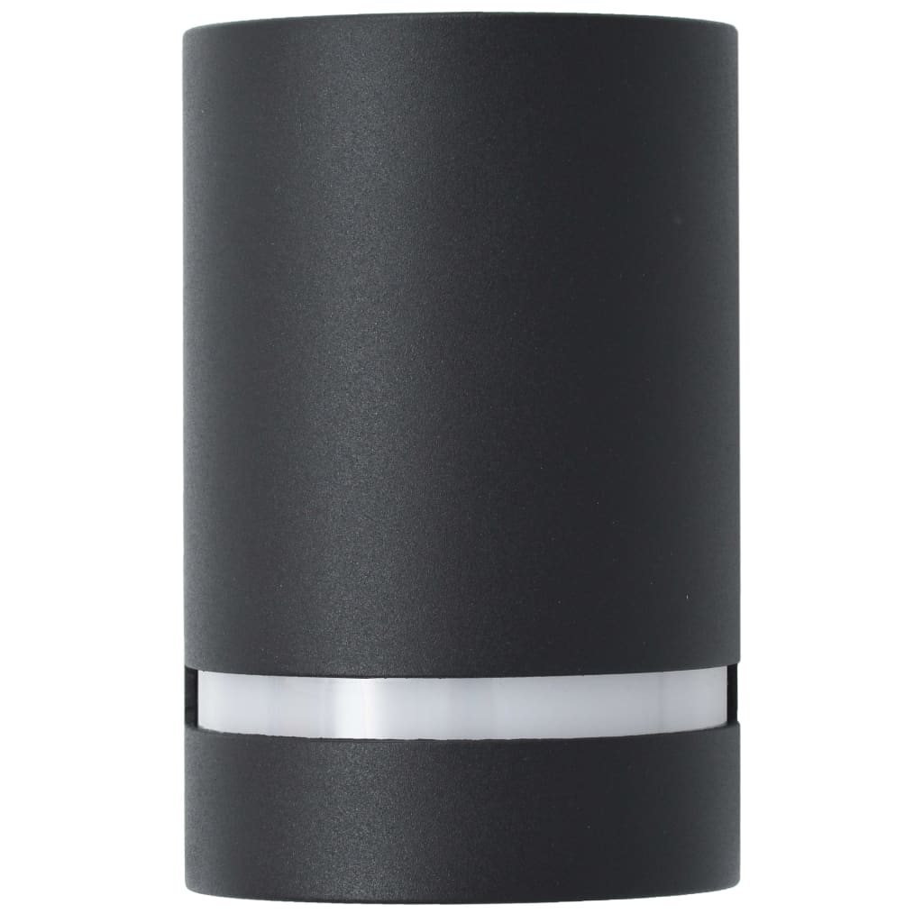 Outdoor wall lights, 2 pcs., black, 35 W, semi-round.