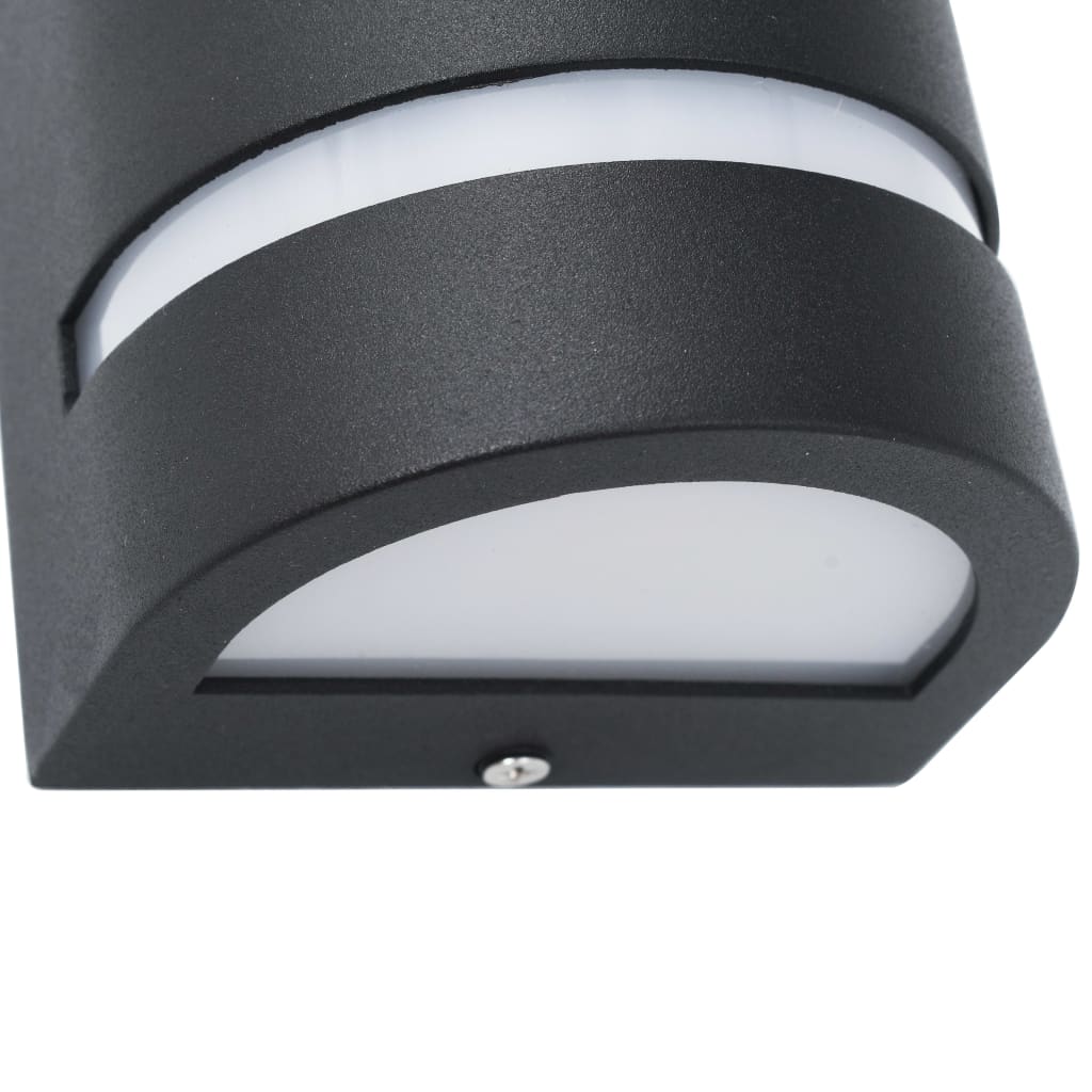 Outdoor wall lights, 2 pcs., black, 35 W, semi-round.