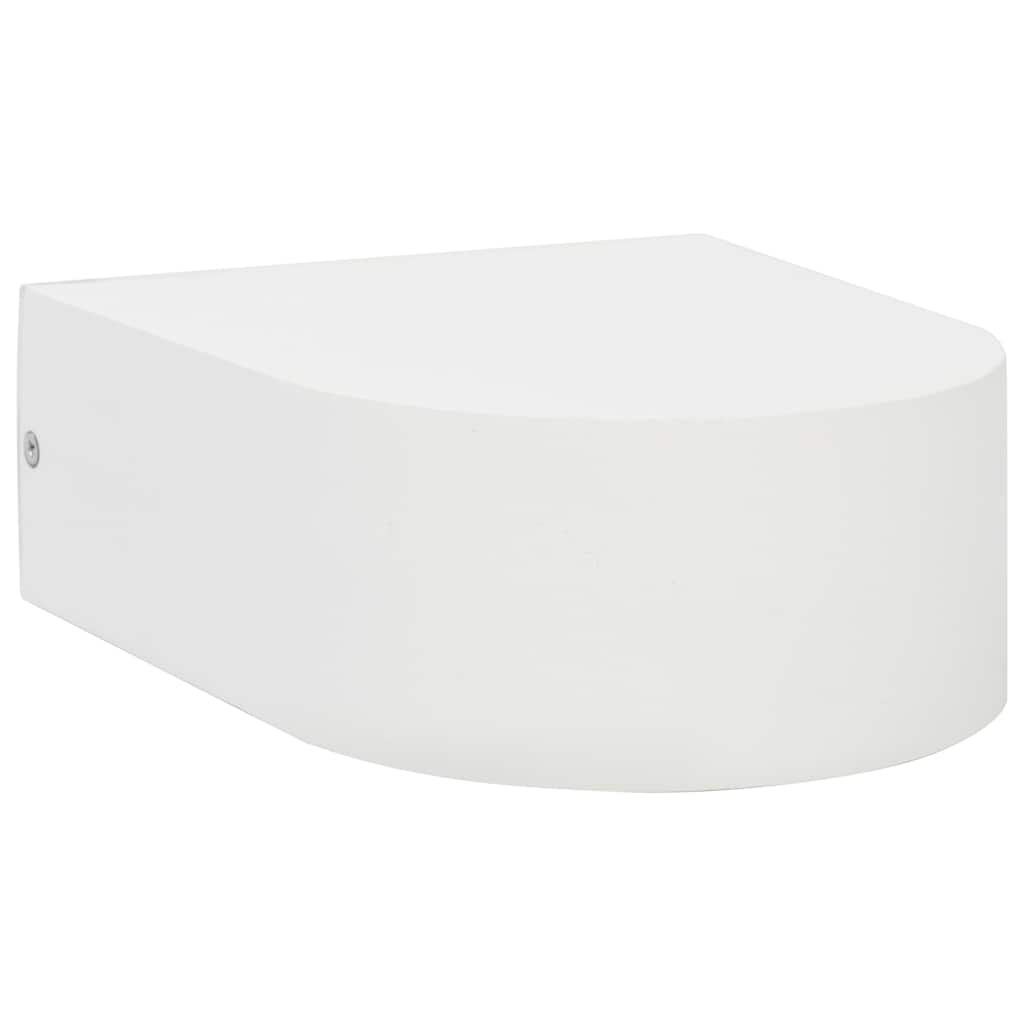Lauko sieniniai šviestuvai, 2 vnt., 11 W, balti, apvalūs