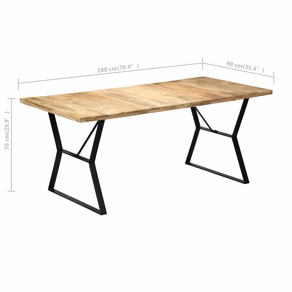 Valgomojo stalas, 180x90x76cm, mango medienos masyvas