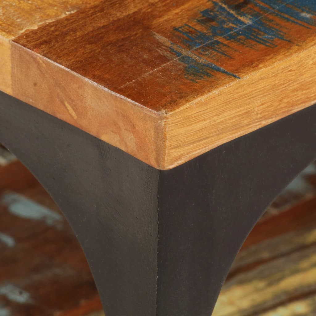 Coffee table with shelf, 100x60x35cm, solid reclaimed wood