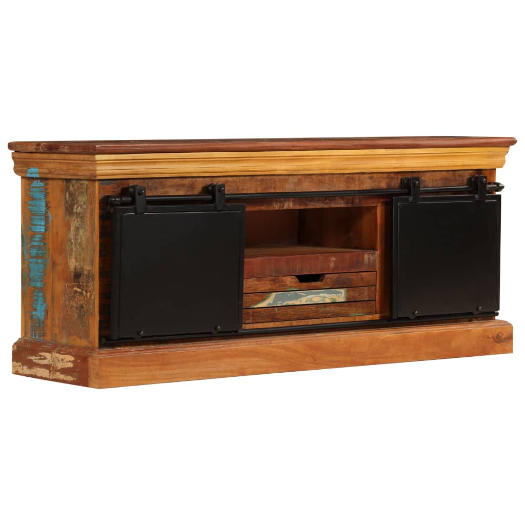 TV skapītis, 110x30x45cm, pārstrādāta masīvkoka karkass