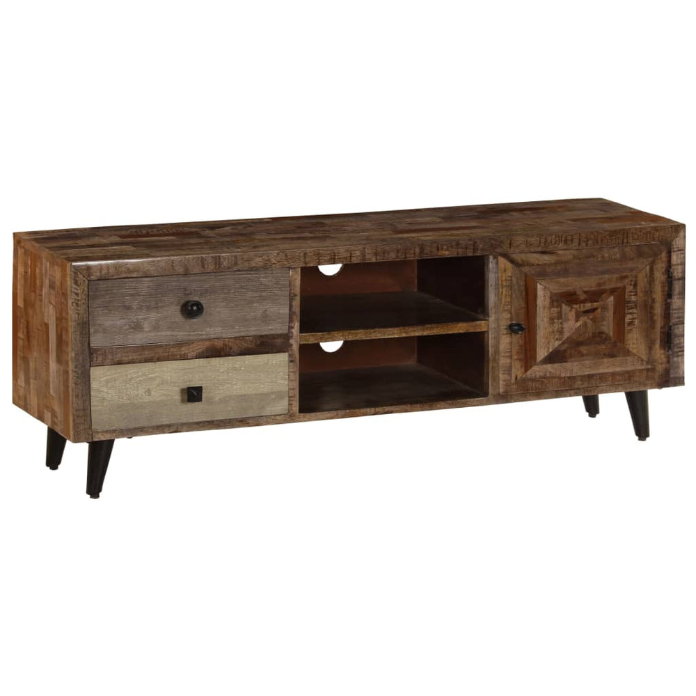 TV cabinet, 118x30x40 cm, solid mango wood