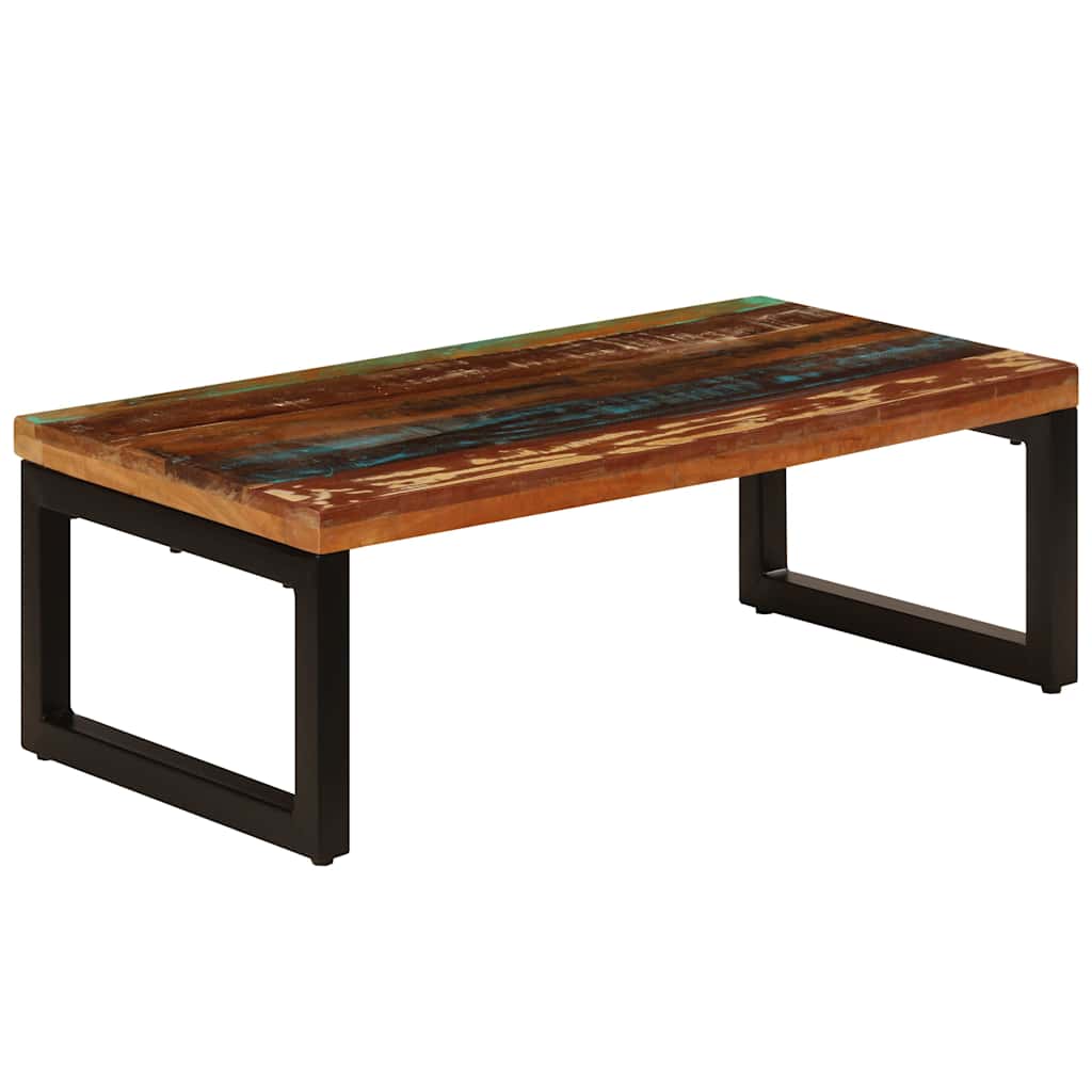 Coffee table, 100x50x35cm, reclaimed mango wood and steel