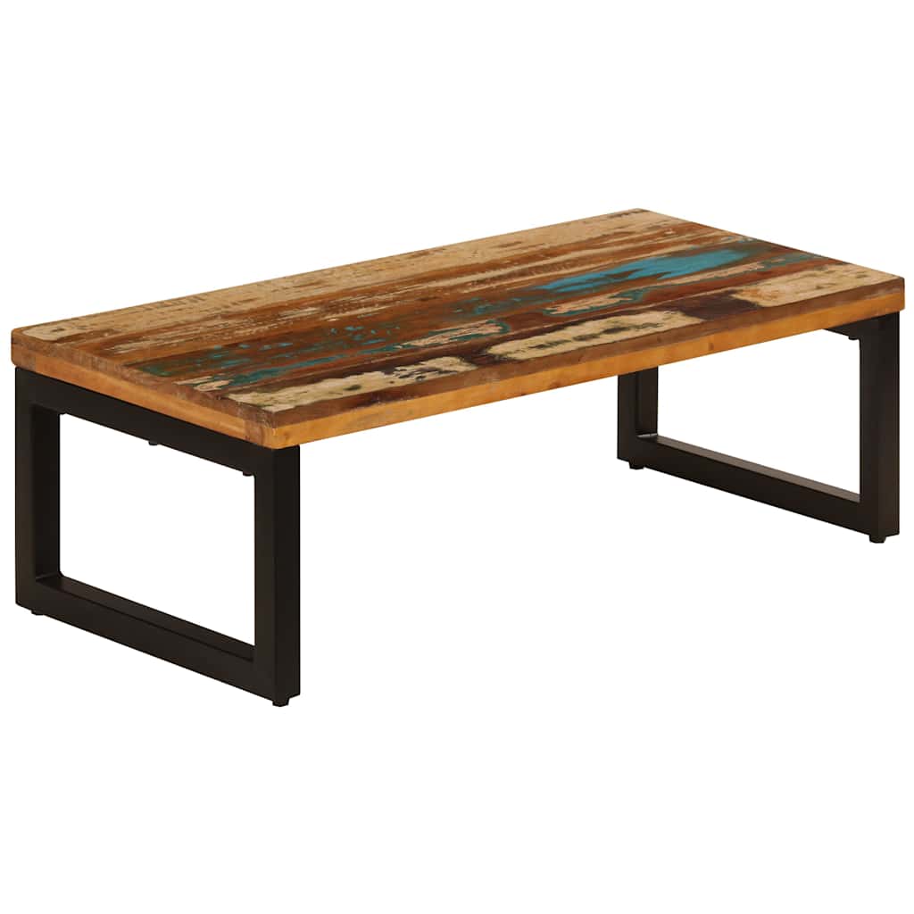 Coffee table, 100x50x35cm, reclaimed mango wood and steel
