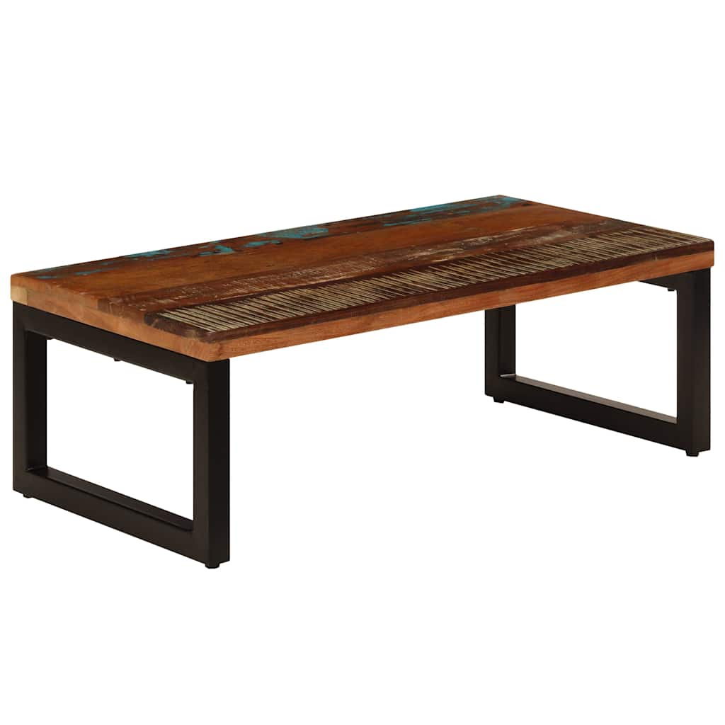 Coffee table, 100x50x35cm, reclaimed mango wood and steel