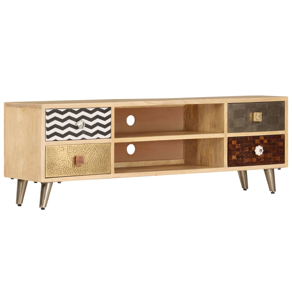 TV cabinet, 120x30x40cm, solid mango wood