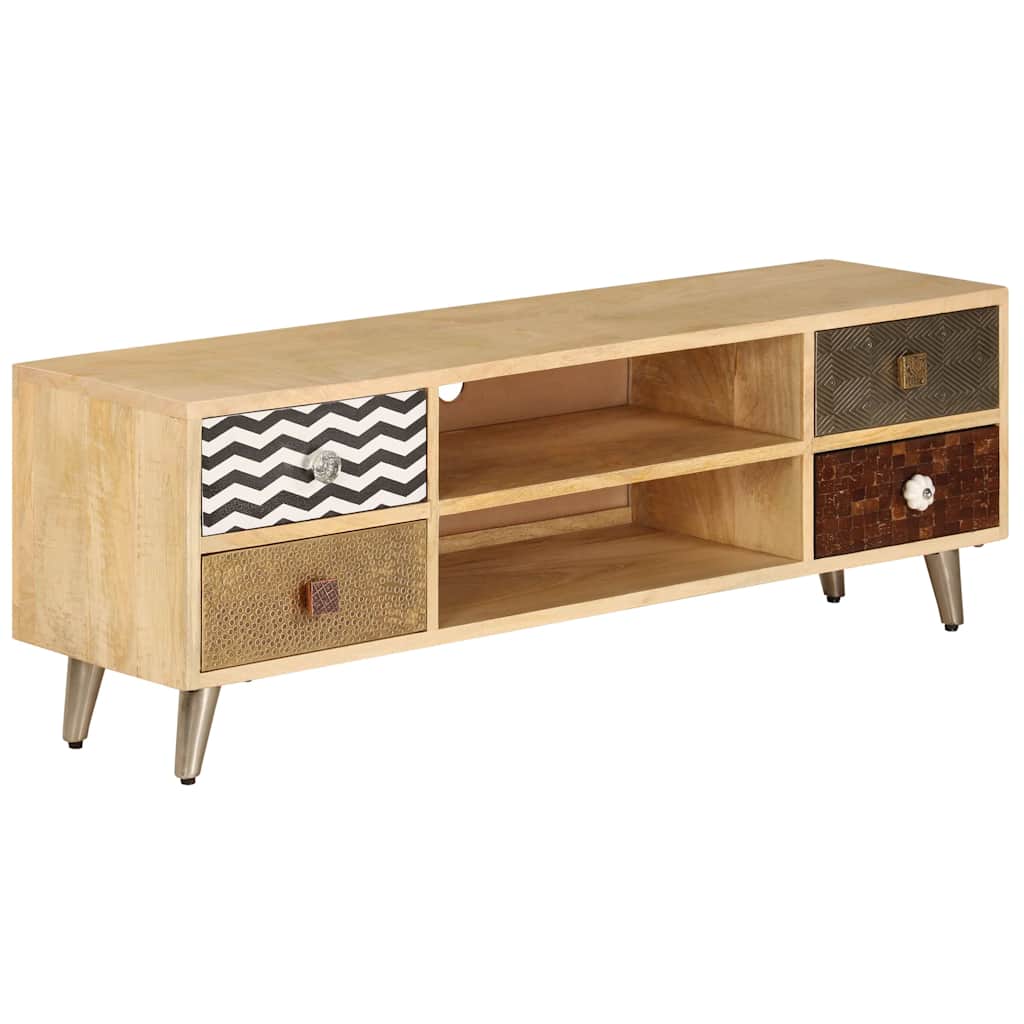 TV cabinet, 120x30x40cm, solid mango wood