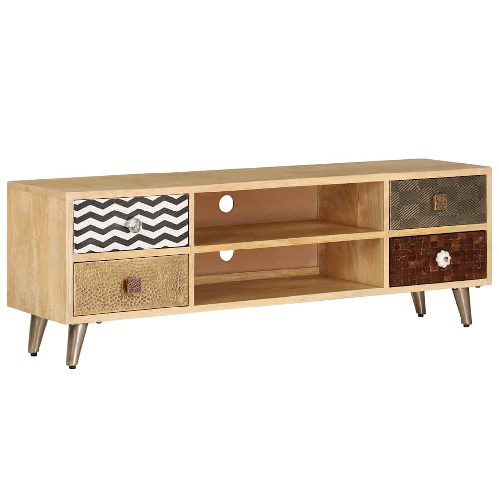 TV cabinet, 120x30x40cm, solid mango wood