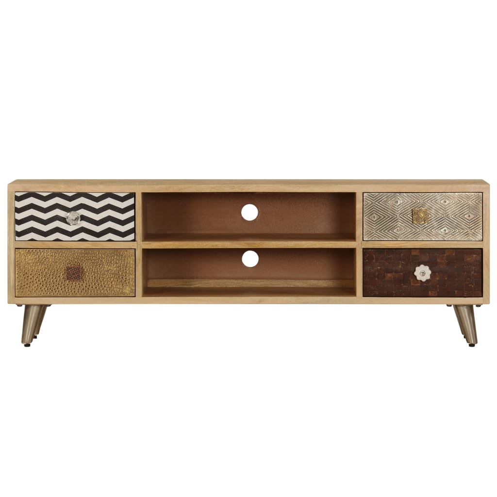 TV cabinet, 120x30x40cm, solid mango wood