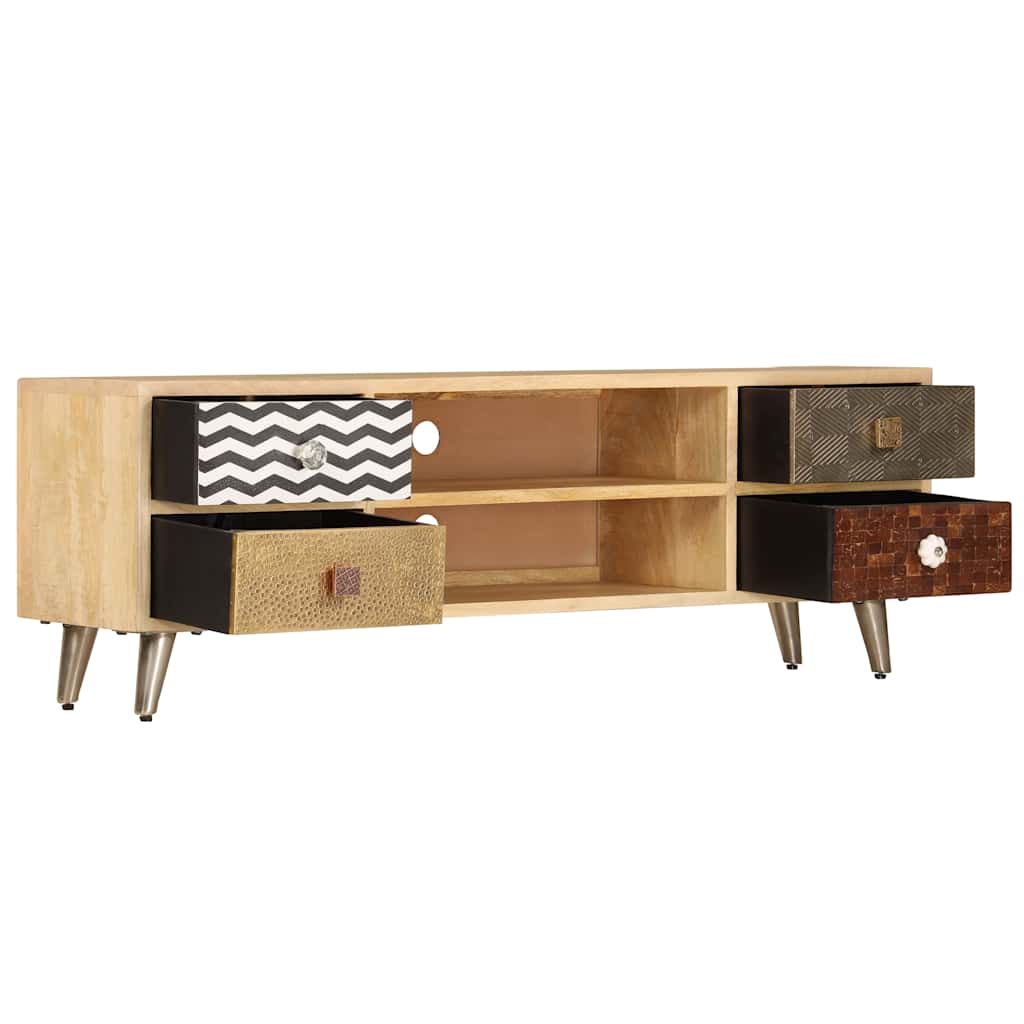 TV cabinet, 120x30x40cm, solid mango wood