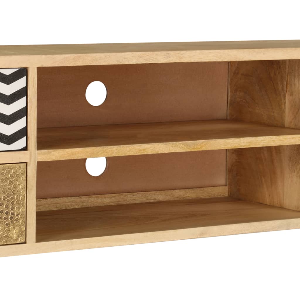 TV cabinet, 120x30x40cm, solid mango wood