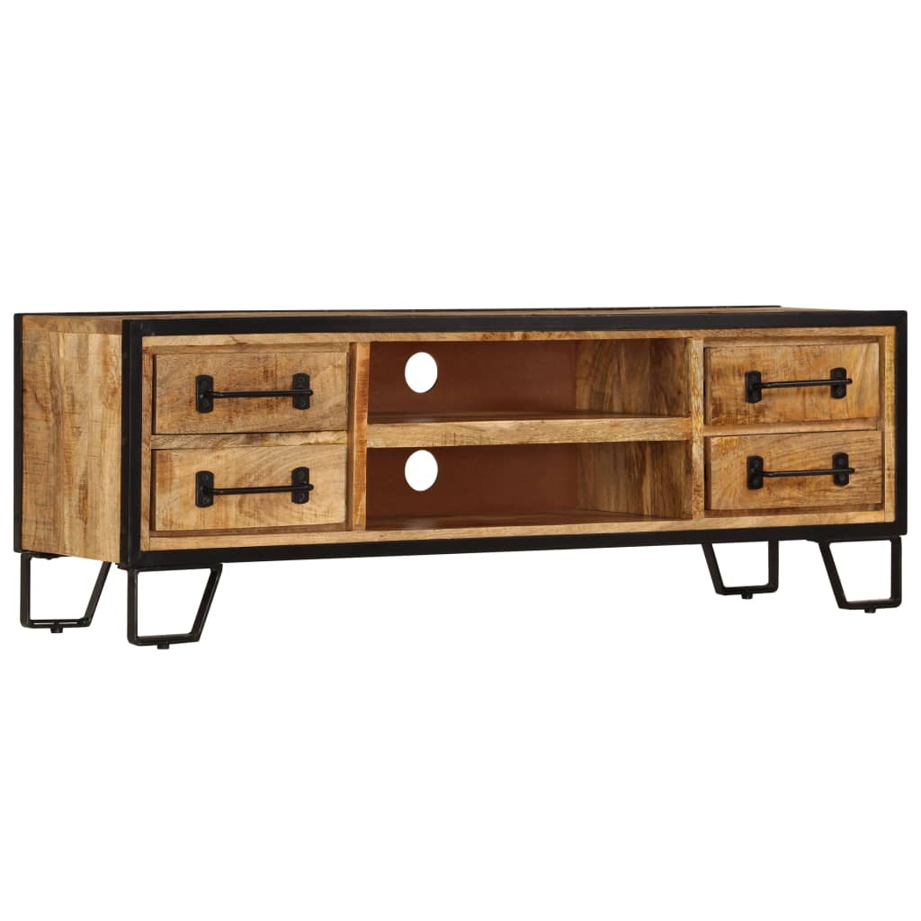 TV cabinet with drawers, 120x30x40cm, solid mango wood