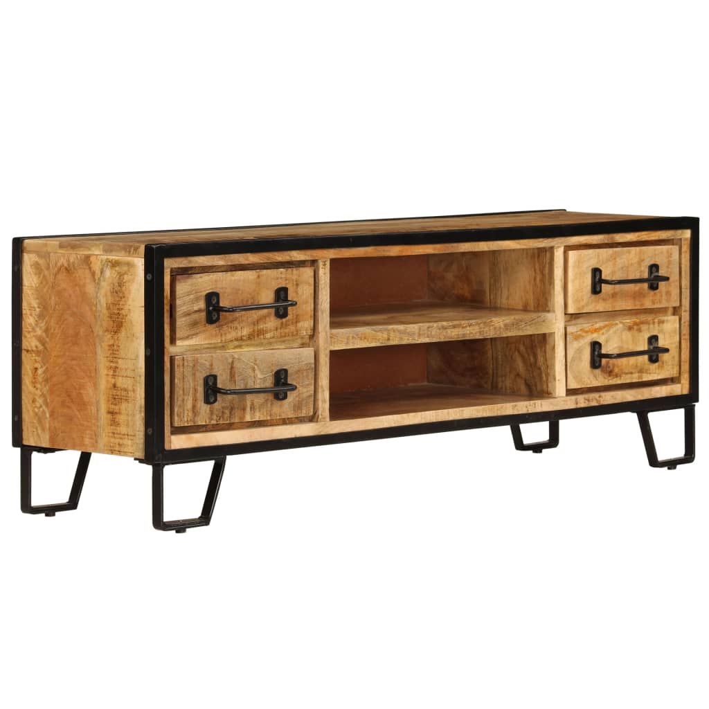 TV cabinet with drawers, 120x30x40cm, solid mango wood