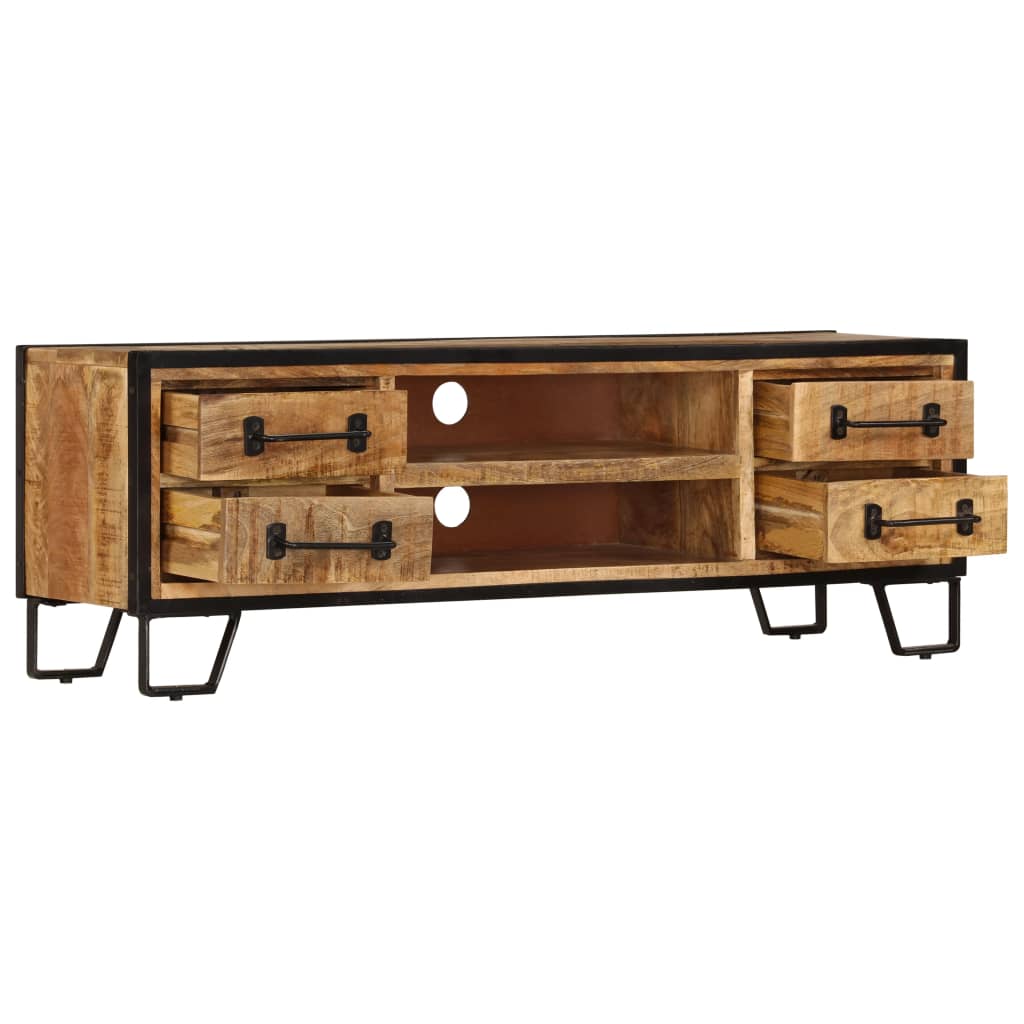 TV cabinet with drawers, 120x30x40cm, solid mango wood
