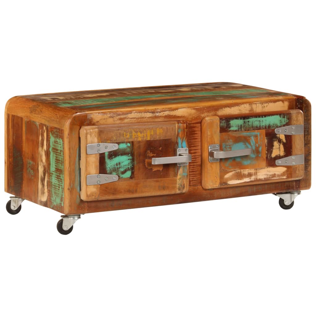 Coffee table, 85x55x40cm, solid reclaimed wood