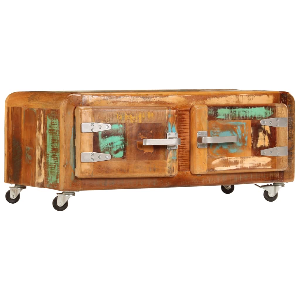 Coffee table, 85x55x40cm, solid reclaimed wood