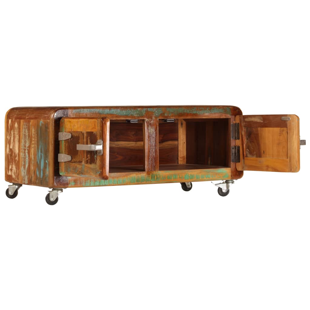 Coffee table, 85x55x40cm, solid reclaimed wood