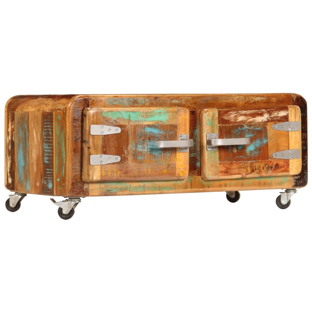 Coffee table, 85x55x40cm, solid reclaimed wood