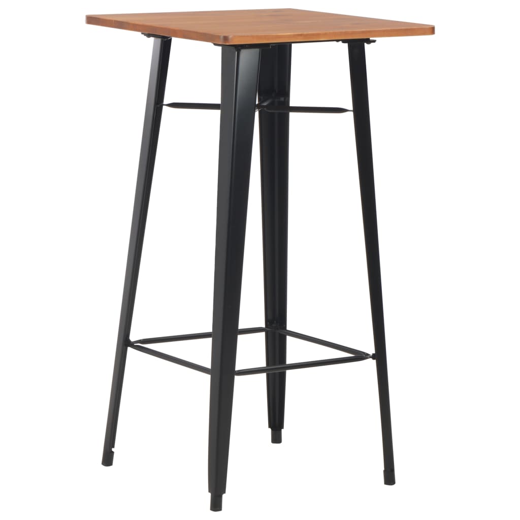 Bar table, 60x60x108cm, solid pine, steel