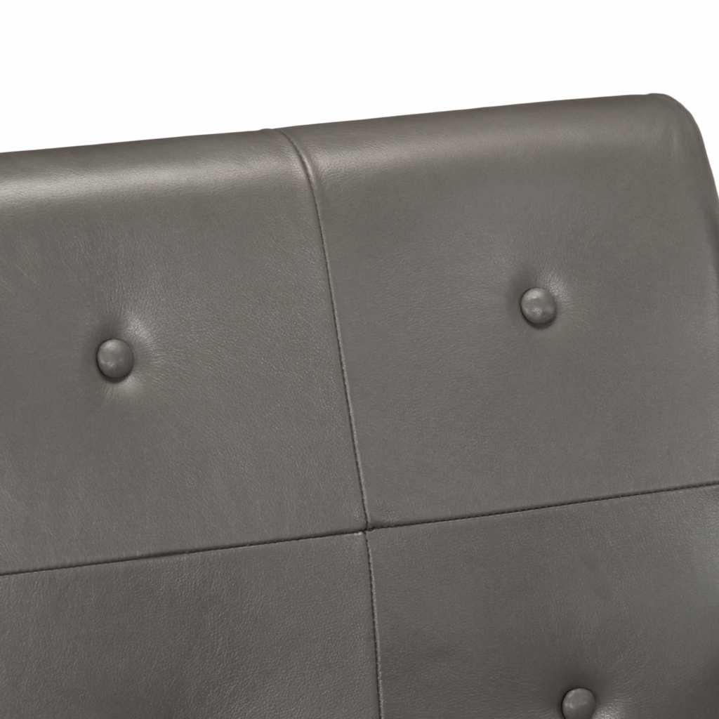Armchair, gray, genuine leather