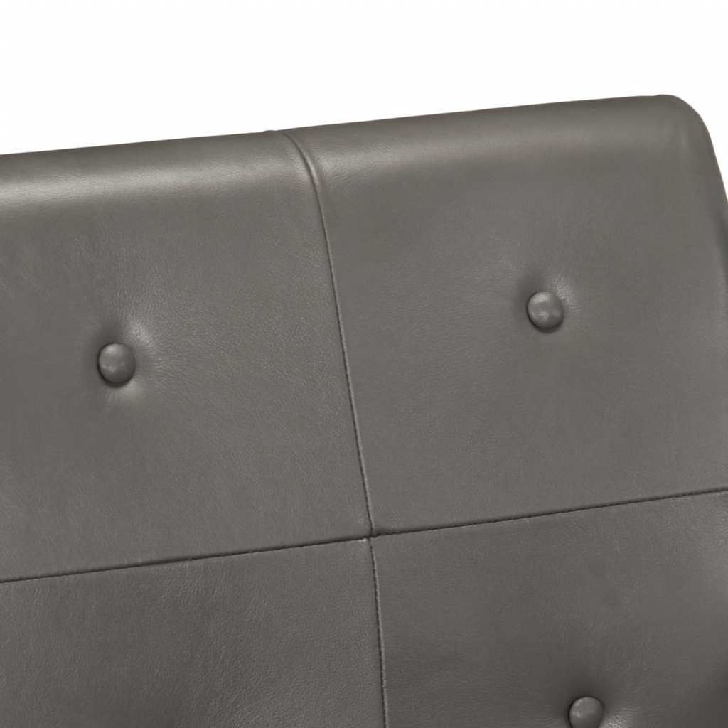 Armchair, gray, genuine leather