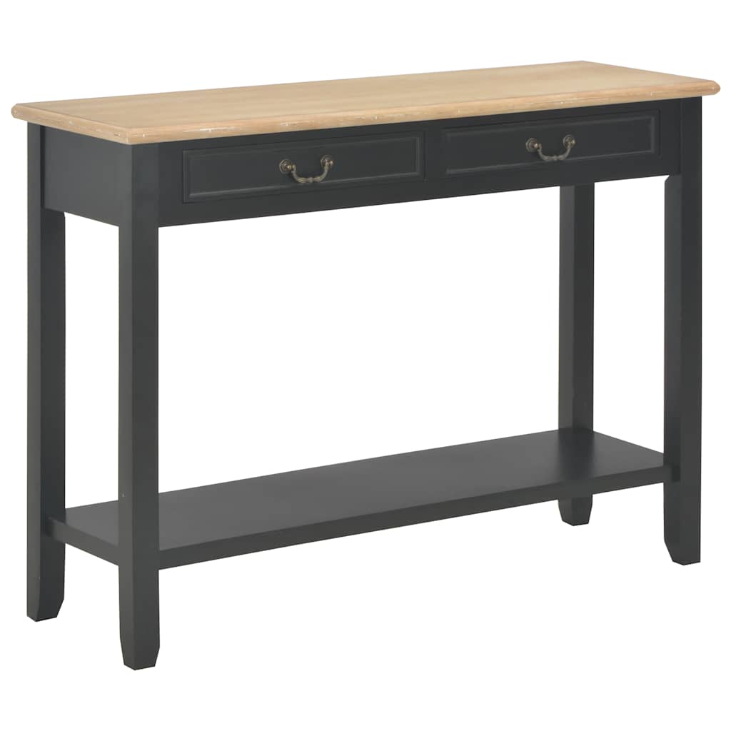 Console table, black, 110x35x80cm, wood