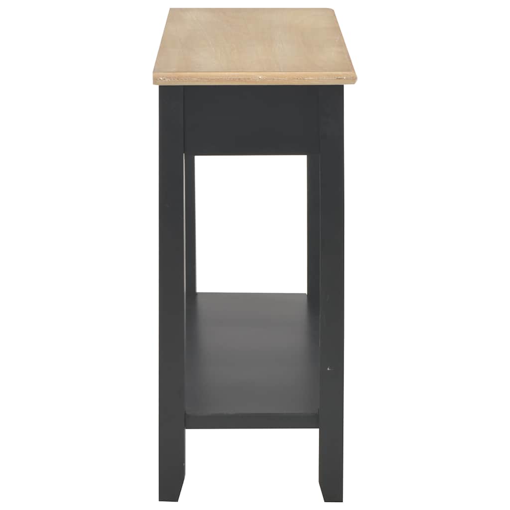Console table, black, 110x35x80cm, wood