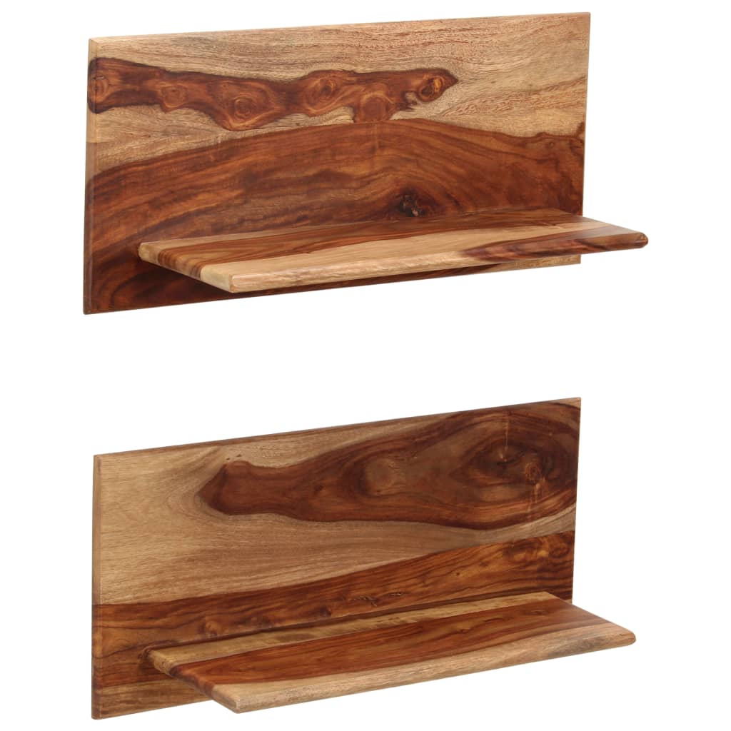 Wall shelves, 2 pcs., 58x26x20cm, pinkish wood fiberboard.